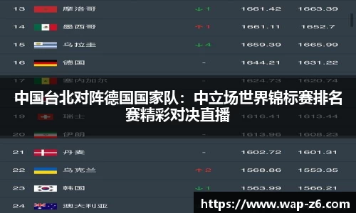 中国台北对阵德国国家队：中立场世界锦标赛排名赛精彩对决直播